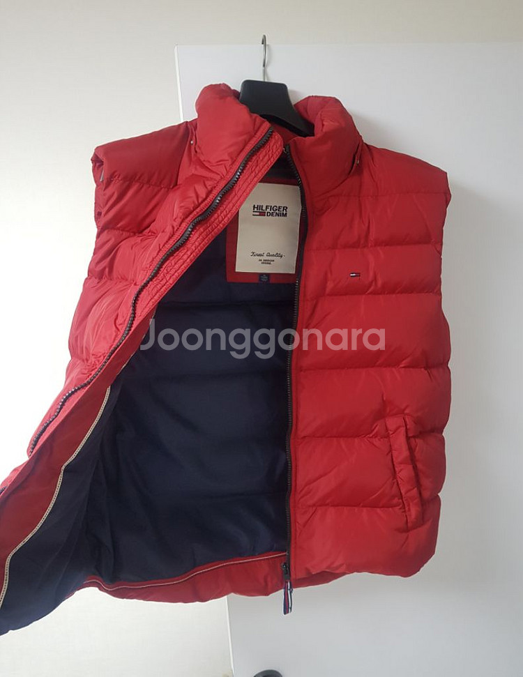 타미힐피거 아우터 패딩 조끼 후드 집업 베스트 XL--2