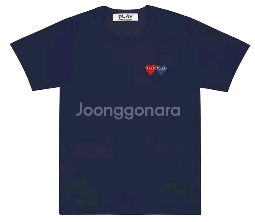 [새상품/최근제조] 꼼데가르송 더블 하트 XXL 새상품--0