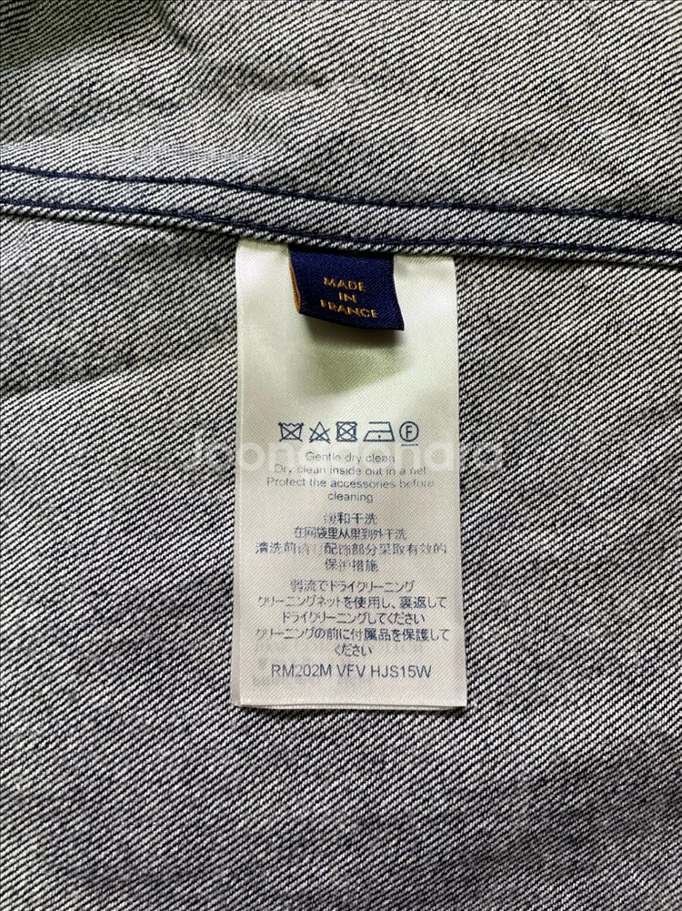 [S] 정품 풀구성 루이비통 리프 데님 베이스볼 셔츠--4