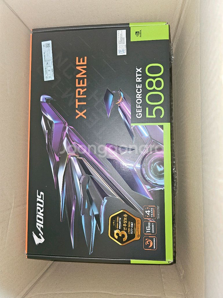 GIGABYTE AORUS RTX 5080 워터포스--0
