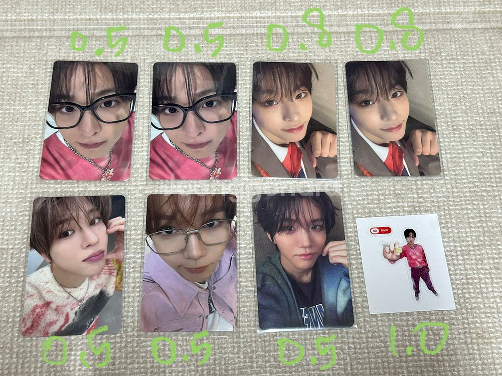 엔시티 위시 리쿠 료 시온 재희 포카 리쿠 띠부씰--0