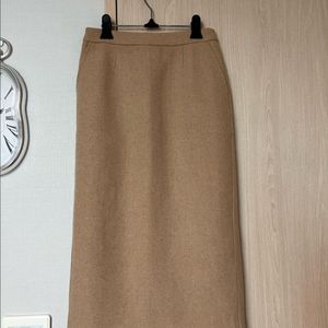 메인스테이 울 펜슬 스커트 H라인 정장 롱치마 오피스룩