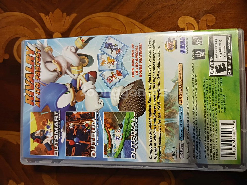 PSP 소닉 라이벌즈 UMD 게임팩--1
