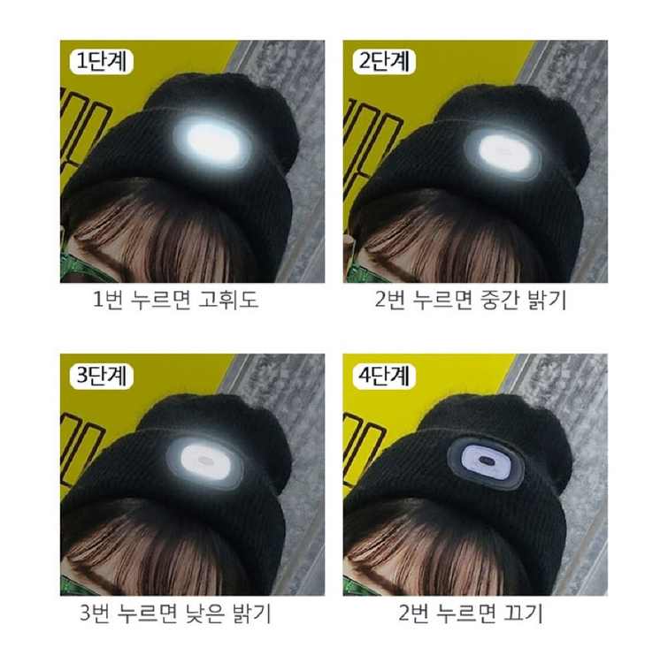 LED 랜턴 비니 모자/ PUQ035 이미지