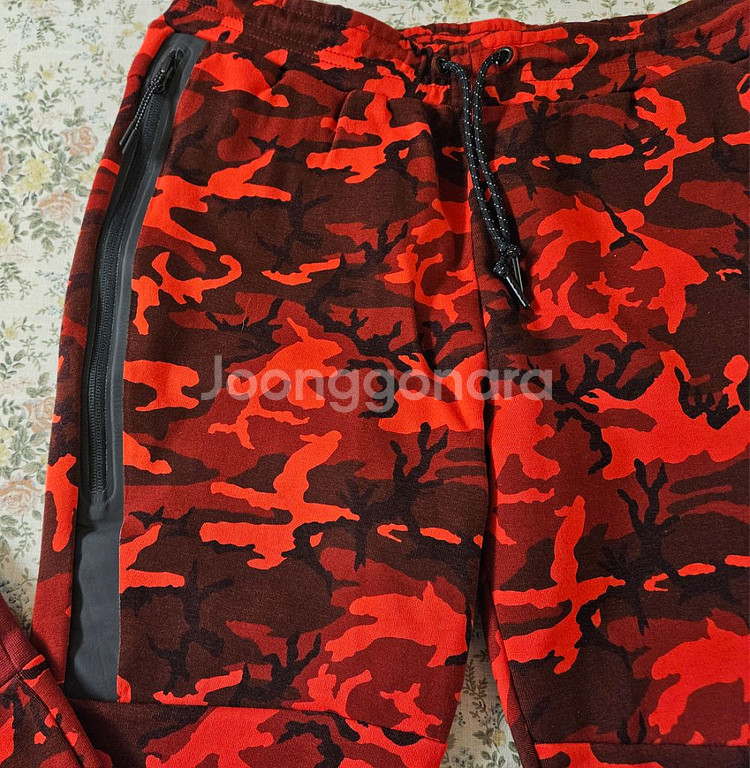 [M]나이키 테크팩 카모 테크플리스 팬츠 레드카모 초판--7