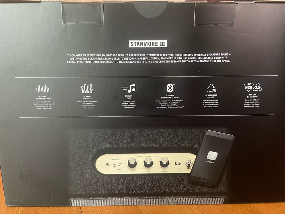 마샬스탠모어3 블루투스 스피커 이미지