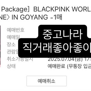 블랙핑크 콘서트 티켓