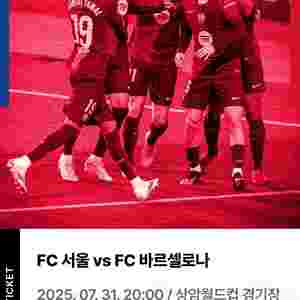 [판매] FC서울 바르셀로나 1등석 C 2매