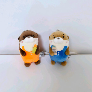 어린이 우소우소짱 수달 인형 키링 볼체인 가방고리 찡긋