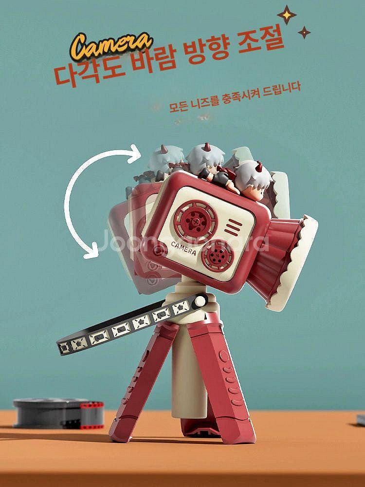 핫.핸드형 거치 카메라 선풍기.1개.사진 참고하세요--2