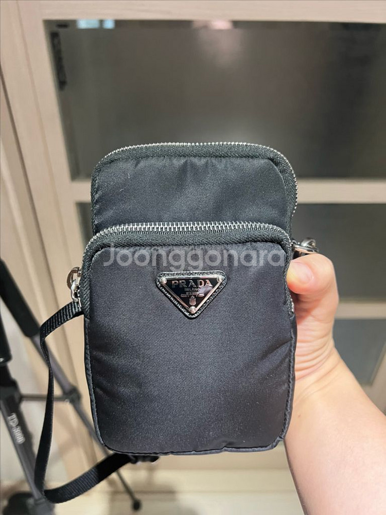 프라다 리나일론 스마트 폰 케이스 크로스 백 OS--0