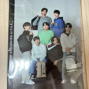 방탄 휠라 l자 파일 세트(8개)