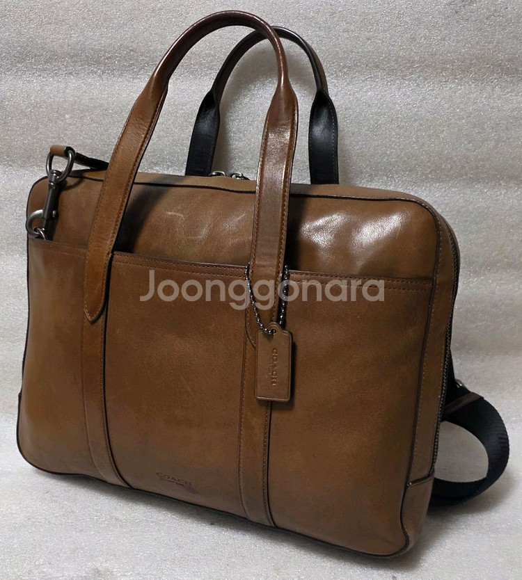 코치 COACH 레더 브리프 케이스 크로스 가죽서류가방--0