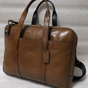 코치 COACH 레더 브리프 케이스 크로스 가죽서류가방