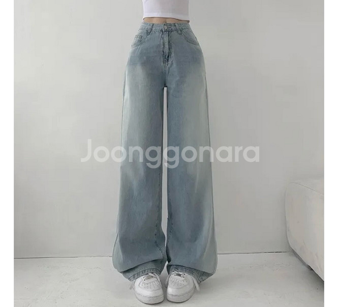(새상품)여름용 쿨링데님 연청바지(롱기장)M--2