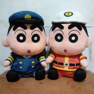 짱구경찰인형&짱구소방대원인형.2개일괄.35cm