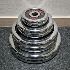 (택포) 43KG 경량 크롬 바벨 원판 플레이트