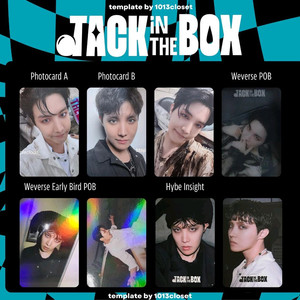 방탄 BTS 제이홉 잭인더박스 위버스앨범 특전포카 일괄