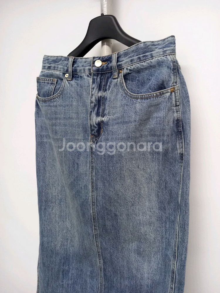 제시뉴욕 알렉식스 춘추 데님 롱 스커트 66--3