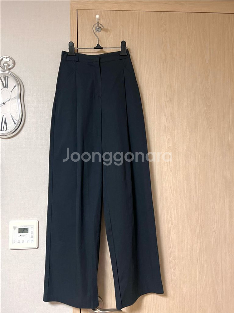 리브레 핀턱 하이웨스트 와이드 팬츠 슬랙스 바지--5