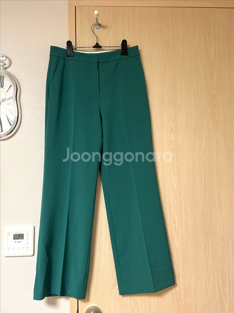 한섬 시스템 그린 슬랙스 초록 팬츠 바지 정장 오피스룩--1