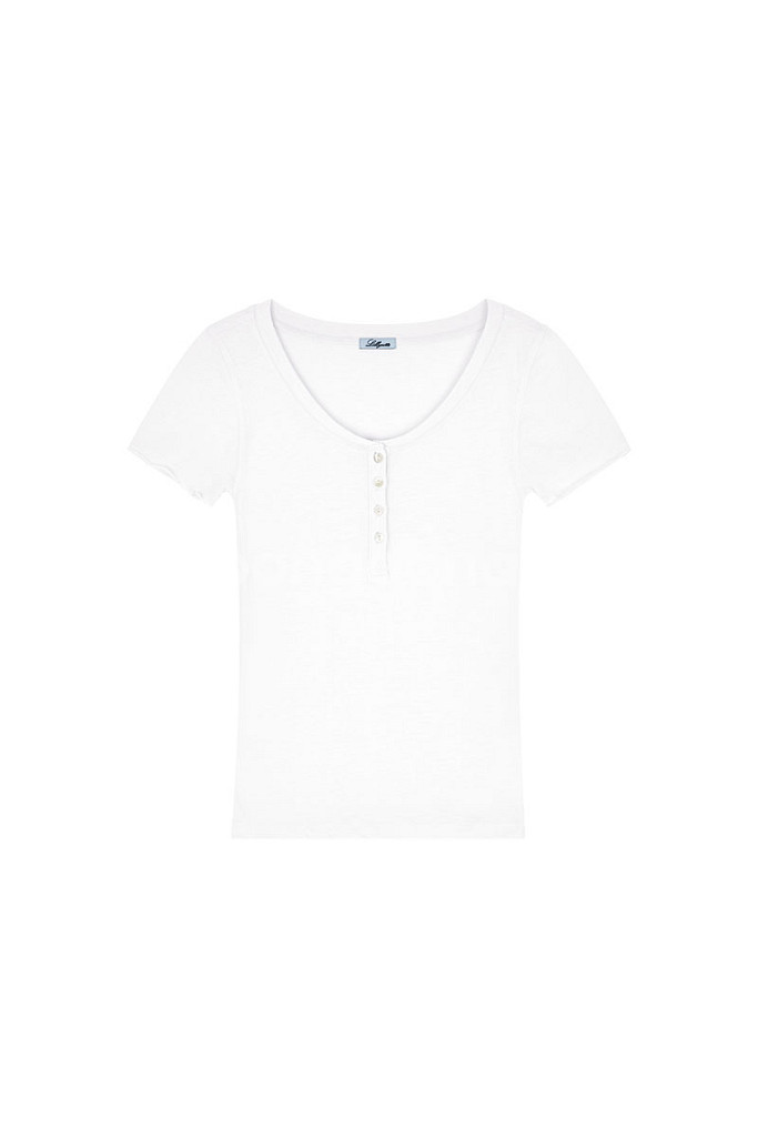 릴리코츠 데이니 버튼 티셔츠--0