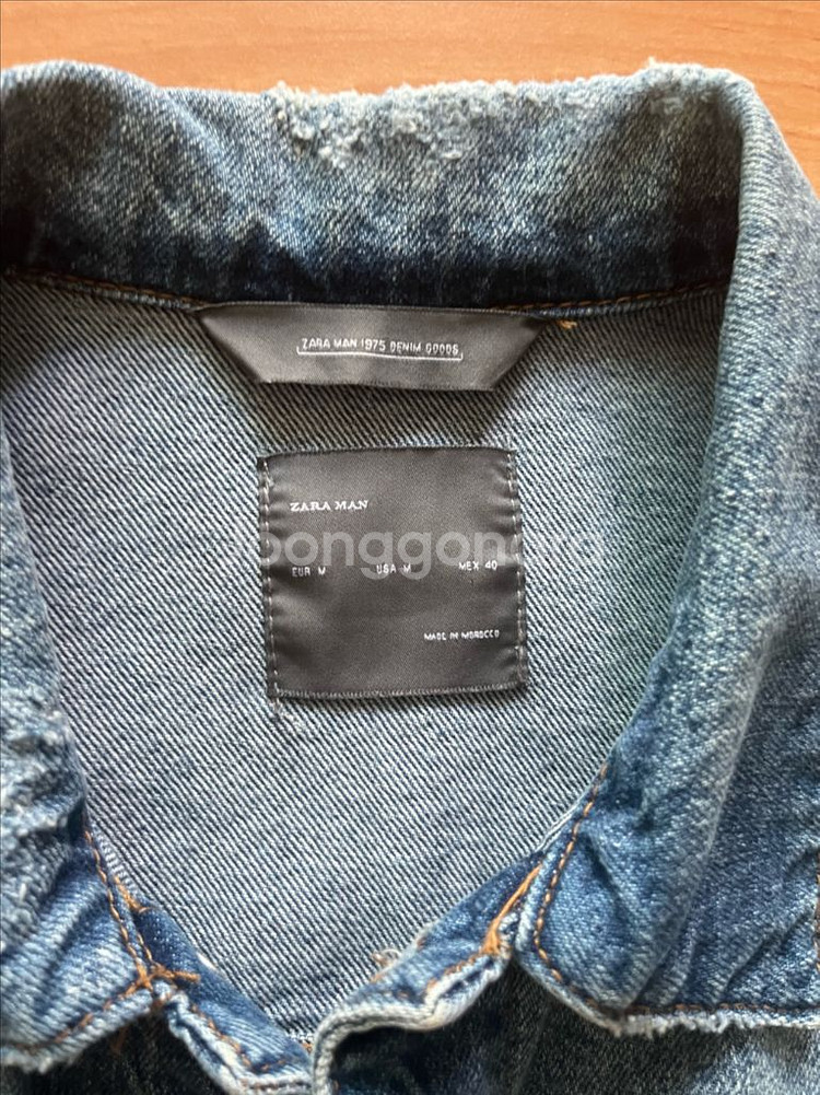 자라 남자 데님 자켓 M 95 남성 청 아우터 zara--1