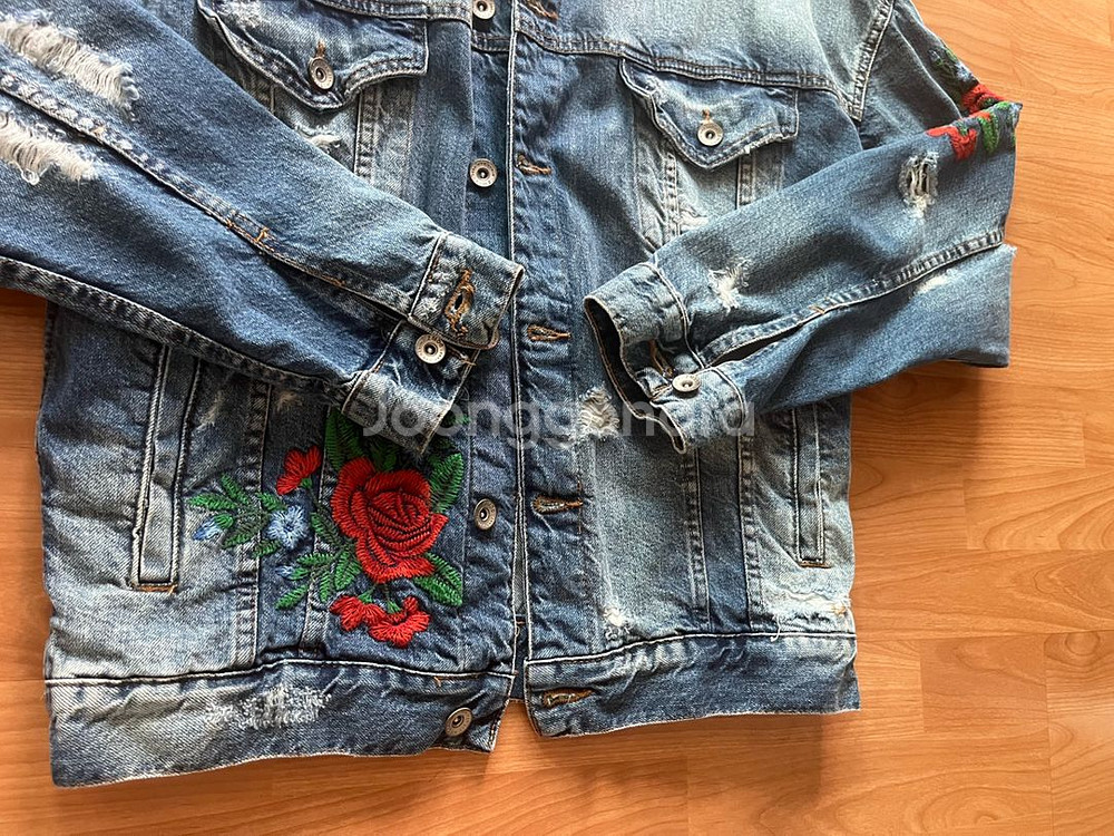 자라 남자 데님 자켓 M 95 남성 청 아우터 zara--2