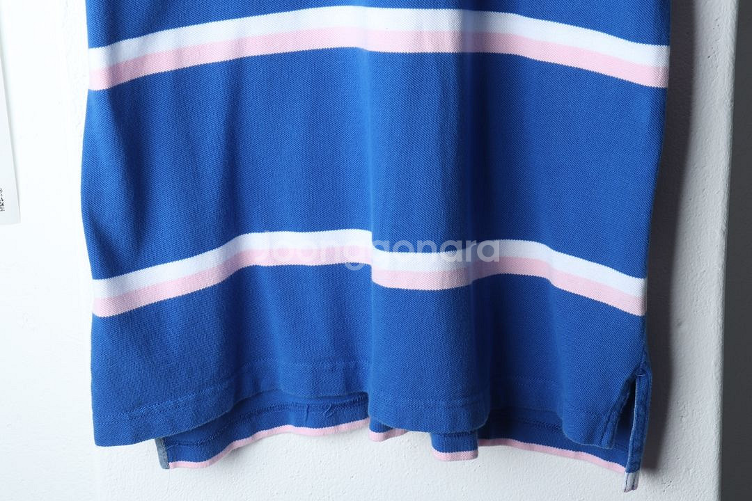 (L-XL) 타미힐피거 반팔 카라 티셔츠 스트라이프--4