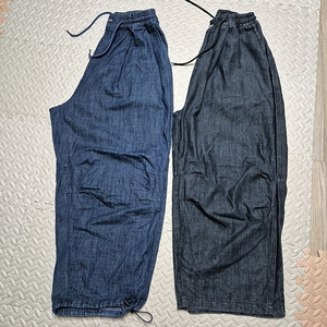 무배/핀턱 와이드 데님 팬츠2장