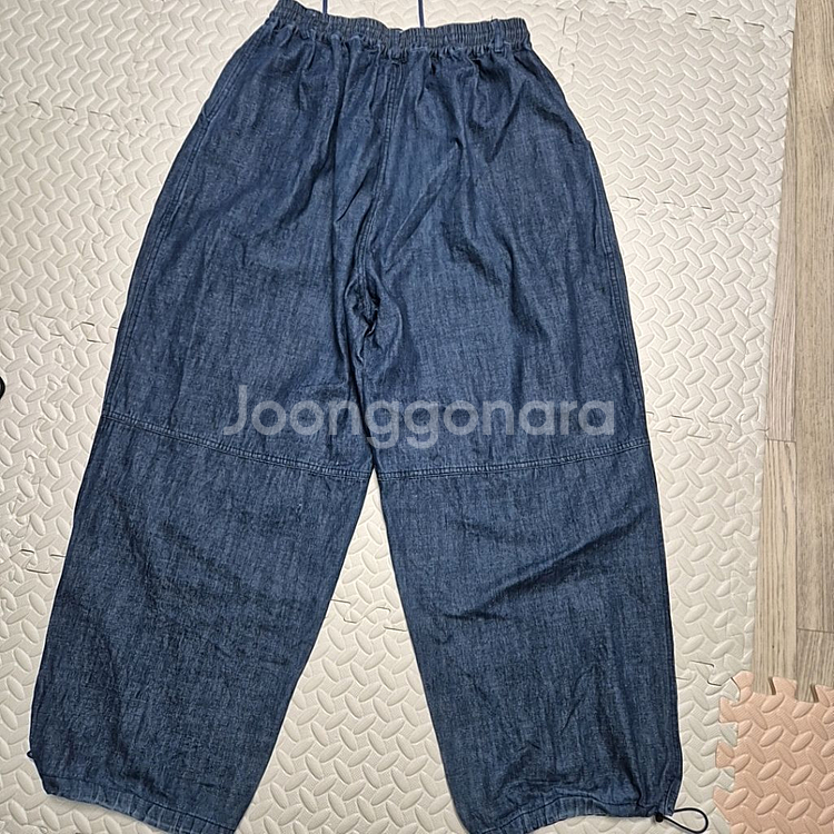 무배/핀턱 와이드 데님 팬츠2장--2