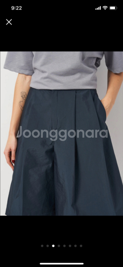 (새상품)자라 나일론 플리츠 버뮤다팬츠--2