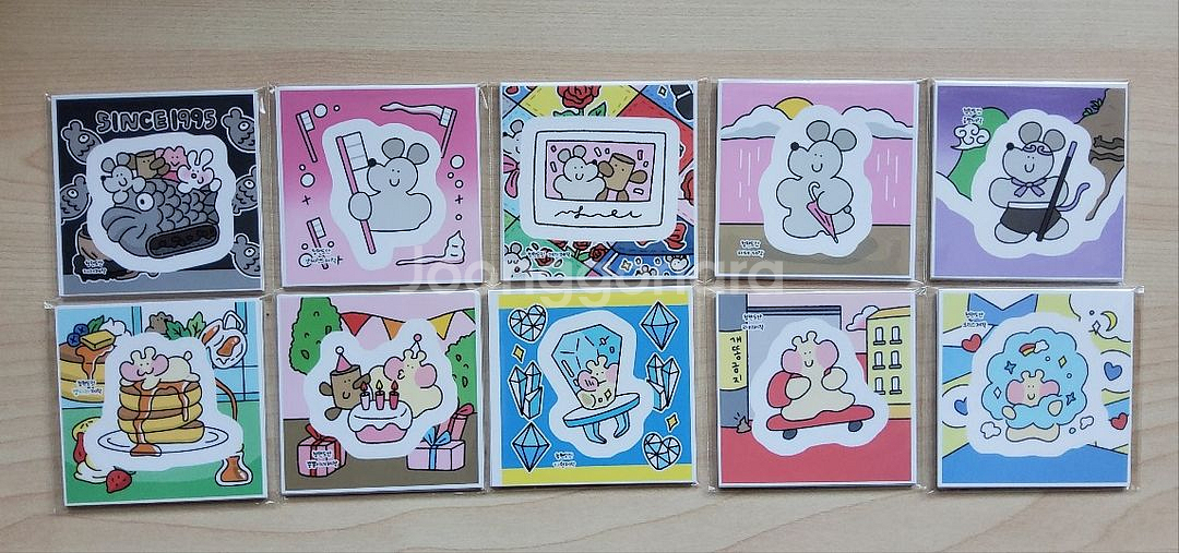 (포용) 포장 다꾸 흑임자 치자 도무송 스티커 판매--0