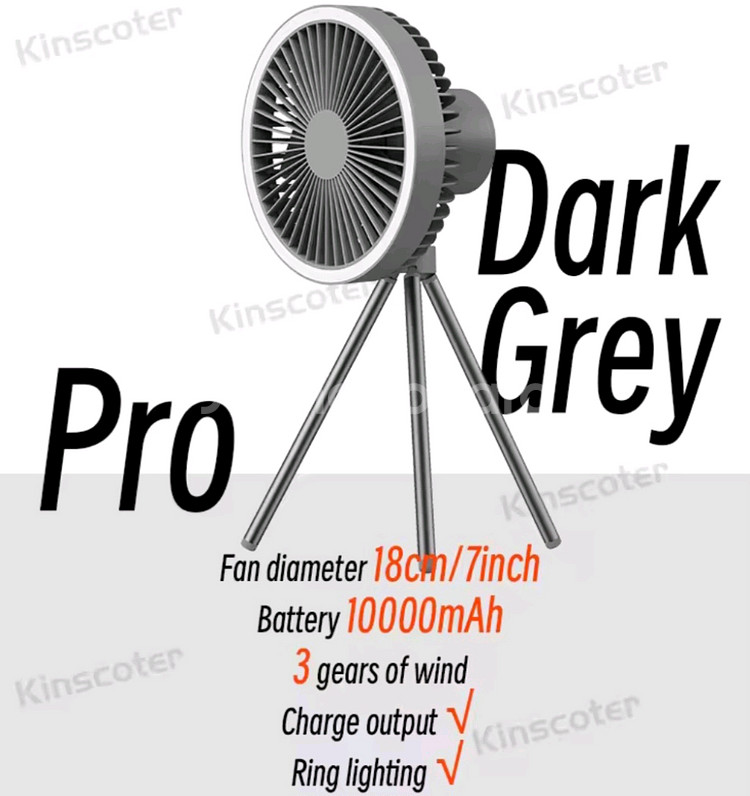 Kinscoter 캠핑 팬 충전식 10000mAh- 새--0