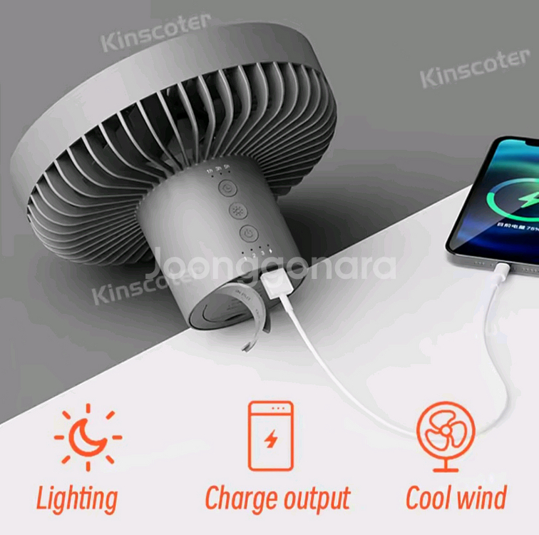 Kinscoter 캠핑 팬 충전식 10000mAh- 새--3
