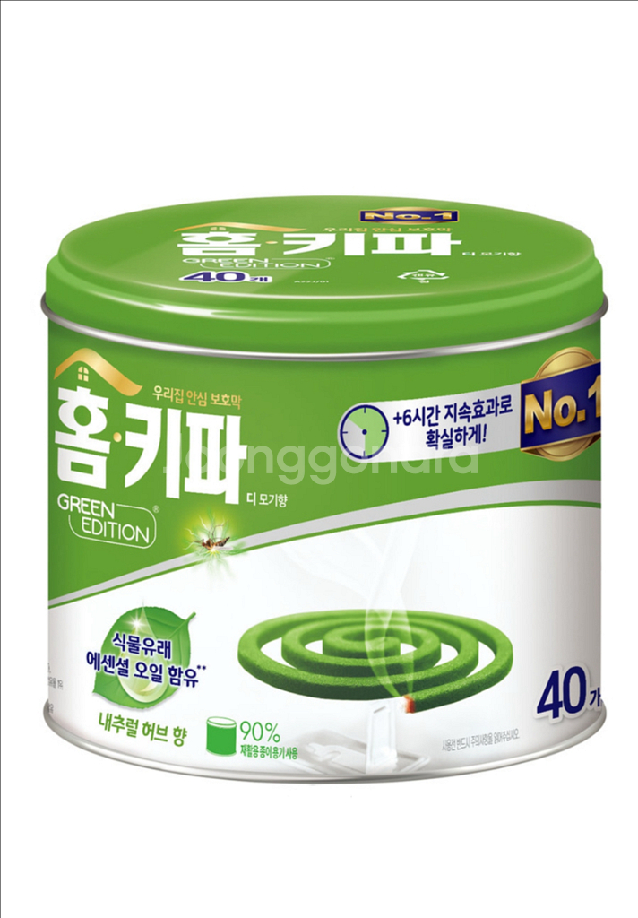 홈키파 그린에디션 모기향 캔 37매--0