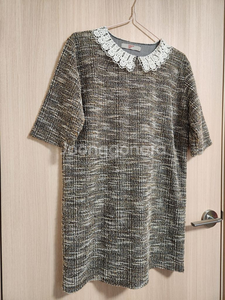 에잇세컨즈 레이스카라 반팔 원피스--1
