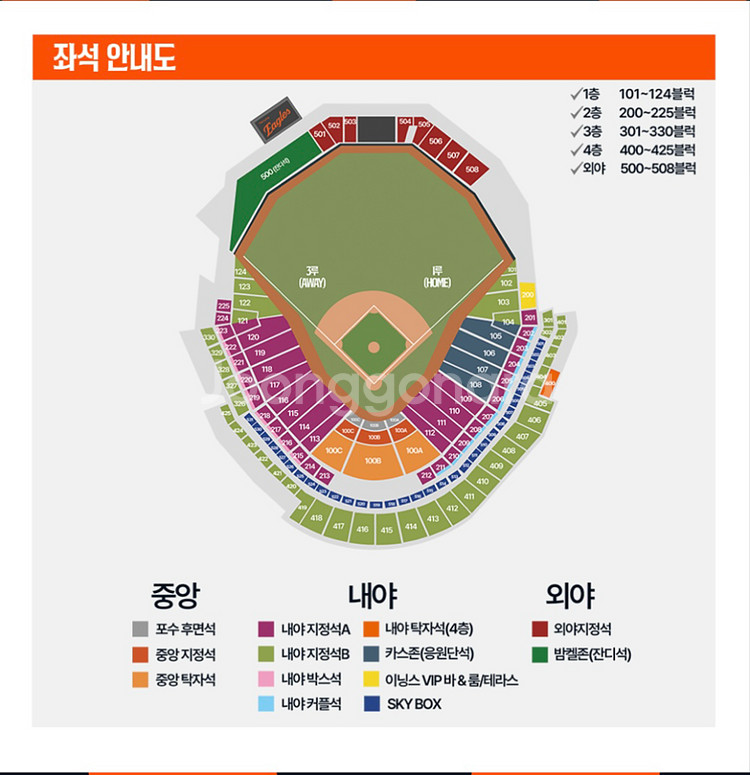 7월 8일(화) 한화 대 기아 1루 카스존(응원단석)--0