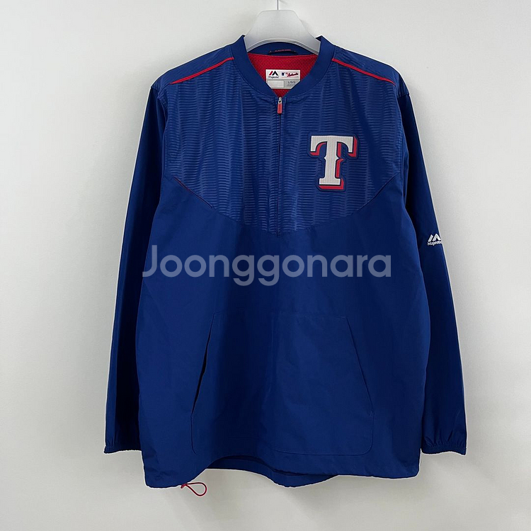 마제스틱 MLB Texas Rangers 반집업 아노락--2