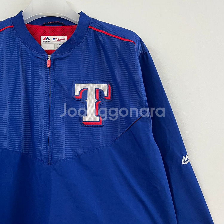 마제스틱 MLB Texas Rangers 반집업 아노락--4