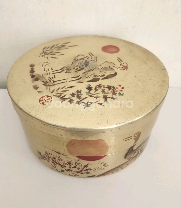 인테리어소품 양은 2단 찬합--1