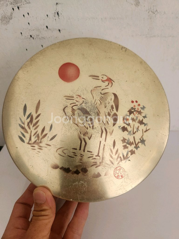 인테리어소품 양은 2단 찬합--2