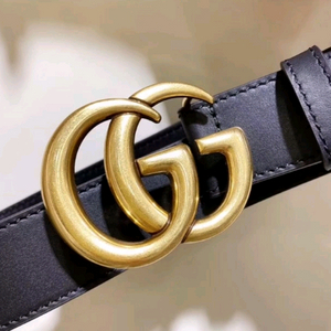 구찌 GG 마몽 더블 G 버클 레더 벨트