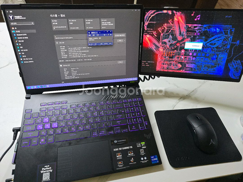 게이밍 노트북 ASUS F16+램업글,무선마우스 서비스--0