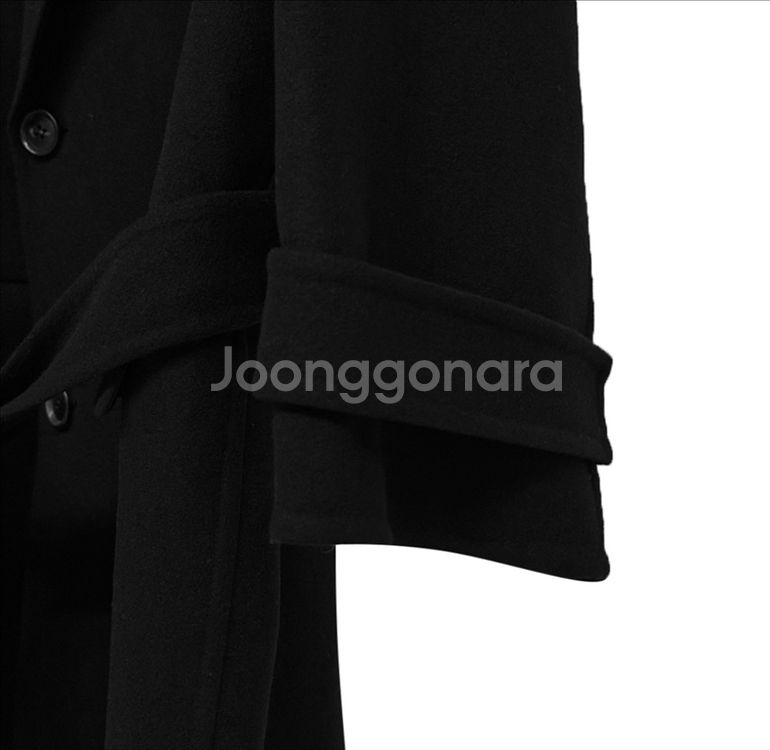 [50] 준지 22fw 핸드메이드 맥시 더블 코트 블랙--2