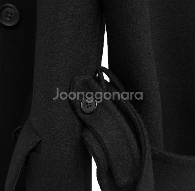 [50] 준지 22fw 핸드메이드 맥시 더블 코트 블랙--3