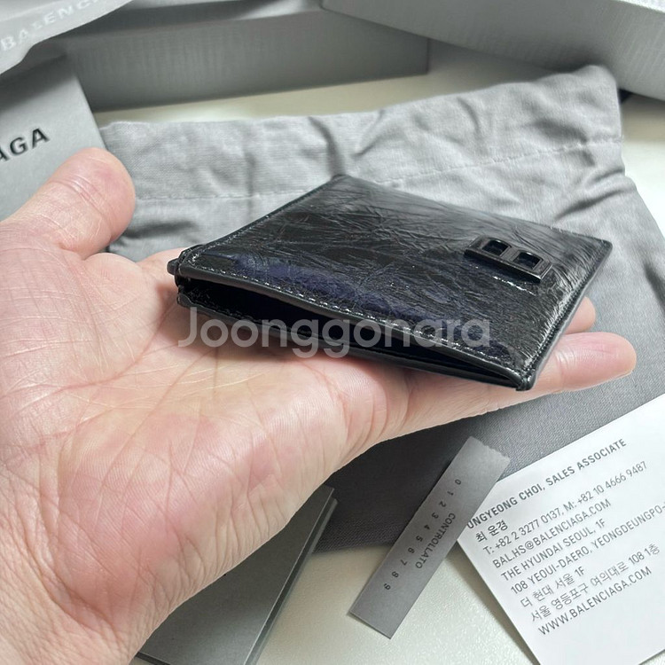 [S급/백화점] 발렌시아가 아워글래스 롱 카드지갑--2