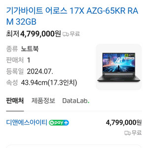 노트북 기가바이트어로스