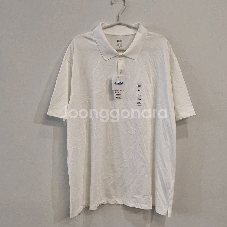 새상품 UNIQLO 유니클로 에어리즘 카라티 반팔티--0