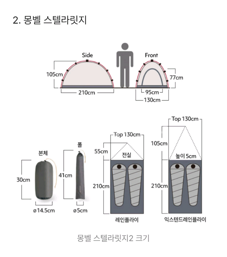 몽벨 스텔라릿지2 텐트--1